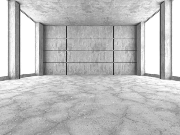 Abstract Architecture Background Empty Rough Concrete Interior Render — Stock Photo, Image