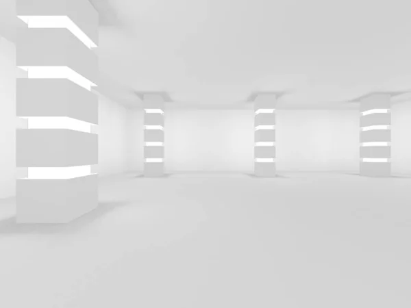 白を基調としている 概要建築コンセプト 3Dレンダリング — ストック写真