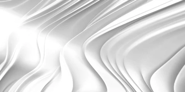 White Abstract Liquid Wavy Background Render Illustration — Stock Photo, Image