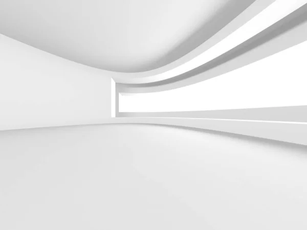 Abstract White Architecture Design Concept. 3d Render Illustration