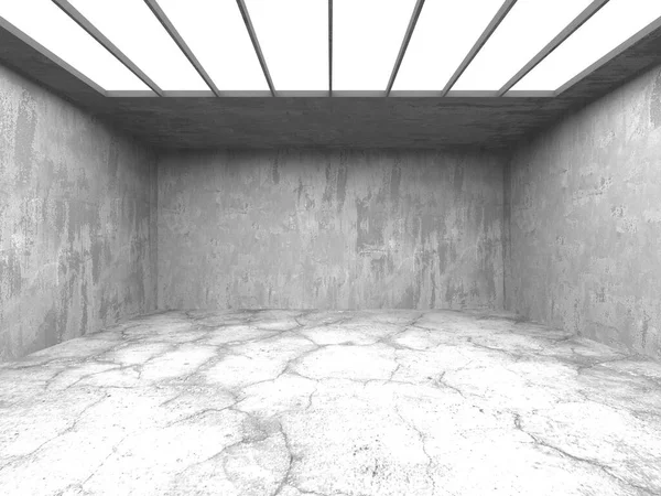 Abstract architecture interior background. Empty concrete room. 3d render