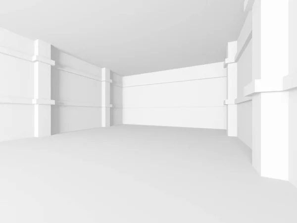 Fundo Moderno Branco Conceito Construção Abstrato Render — Fotografia de Stock