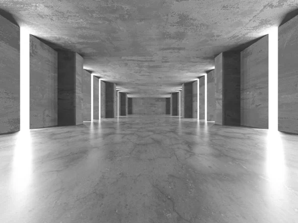 Dark Concrete Wall Architecture Chambre Vide Illustration Rendu — Photo