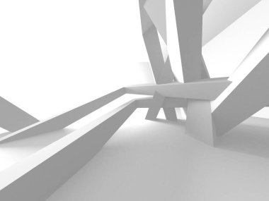 Aydınlatılmış koridor iç tasarımı. Boş Oda İç mimarisi. 3 Boyutlu Hazırlama