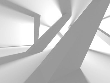 Aydınlatılmış koridor iç tasarımı. Boş Oda İç mimarisi. 3 Boyutlu Hazırlama