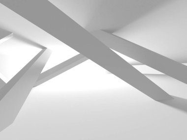 Aydınlatılmış koridor iç tasarımı. Boş Oda İç mimarisi. 3 Boyutlu Hazırlama