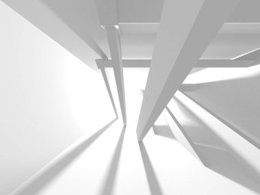 Aydınlatılmış koridor iç tasarımı. Boş Oda İç mimarisi. 3 Boyutlu Hazırlama