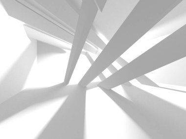 Aydınlatılmış koridor iç tasarımı. Boş Oda İç mimarisi. 3 Boyutlu Hazırlama