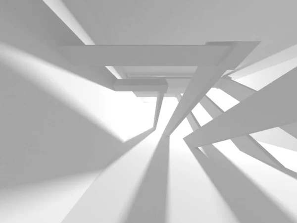 Illuminated corridor interior design. Empty Room Interior Background. 3D render