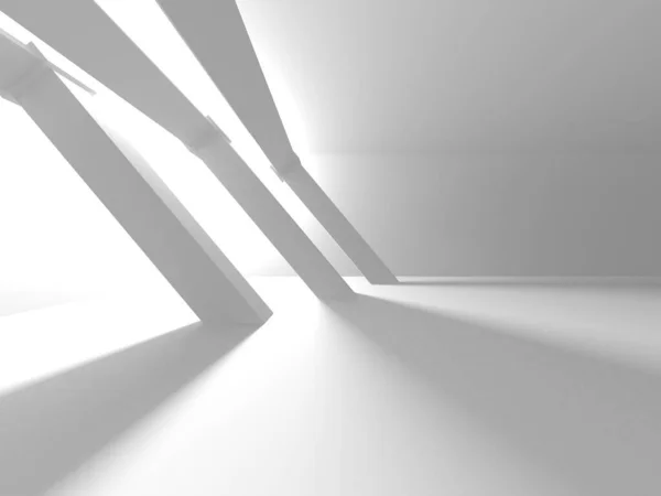 Abstract White Architecture Design Concept Inglês Ilustração Renderização — Fotografia de Stock