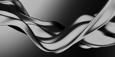 Metalik, soyut, dalgalı sıvı arka plan. 3d resimleme