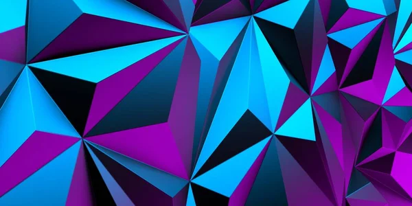 Dreieck Poligon Bunte Abstrakte Futuristische Hintergrund Render — Stockfoto