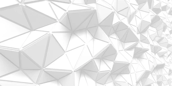 White Geometric Poligon Abstract Background Inglés Renderizado —  Fotos de Stock