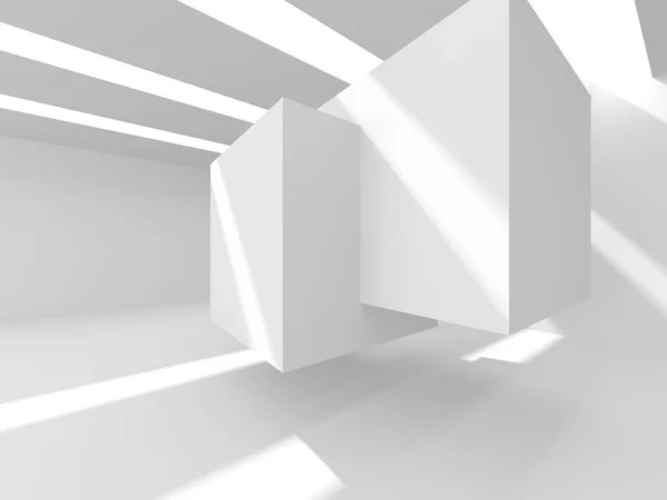 白を基調としている 概要建築コンセプト 3Dレンダリング — ストック写真