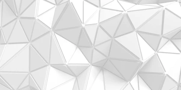 White Geometric Poligon Abstract Background Inglés Renderizado —  Fotos de Stock