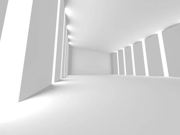 Fundo Moderno Branco Conceito Construção Abstrato Render — Fotografia de Stock