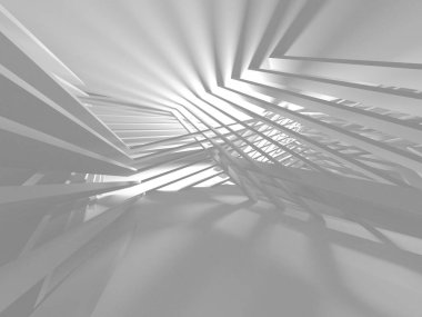 Aydınlatılmış koridor iç tasarımı. Boş Oda İç mimarisi. 3 Boyutlu Hazırlama