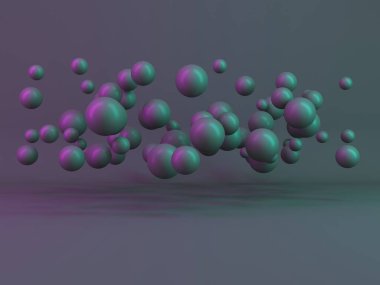 Renkli toplar soyut duvar kağıdı arkaplanı. 3d hazırlayıcı