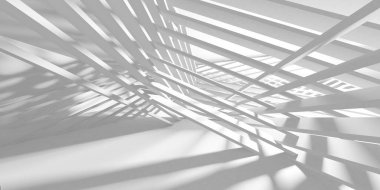 Soyut Beyaz Mimari Tasarım Konsepti. 3d Görüntüleme