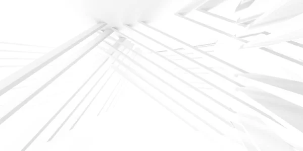 Moderní Bílé Pozadí Abstrakt Building Concept Vykreslení — Stock fotografie