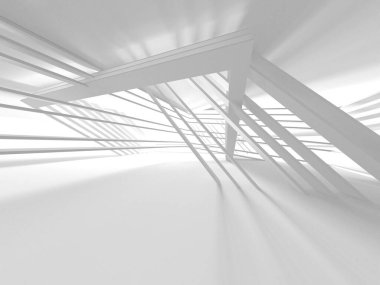 Aydınlatılmış koridor iç tasarımı. Boş Oda İç mimarisi. 3 Boyutlu Hazırlama