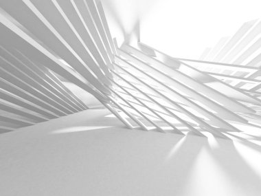 Aydınlatılmış koridor iç tasarımı. Boş Oda İç mimarisi. 3 Boyutlu Hazırlama