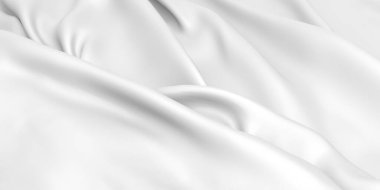 Soyut beyaz kumaş dokusu arkaplanı. 3d resimleme