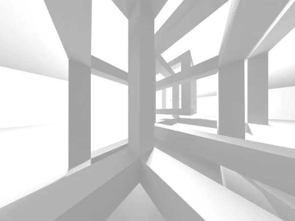 White Modern Background. Abstract Building Concept. 3d Render