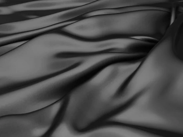 Abstract Background Luxury Cloth Smooth Elegant Black Silk Satin Texture — Stock Photo, Image