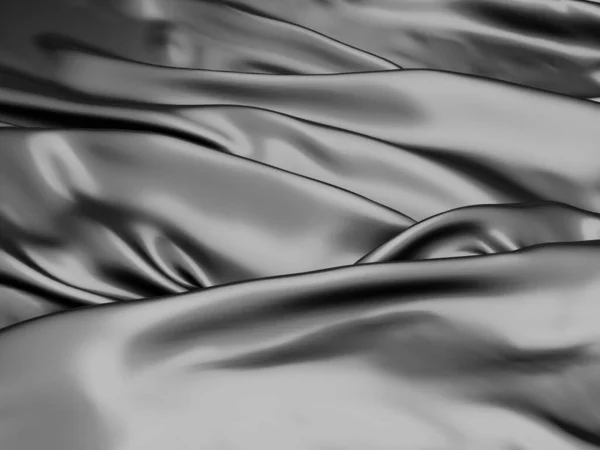 Pano Fundo Abstrato Luxo Liso Elegante Seda Preta Textura Acetinada — Fotografia de Stock