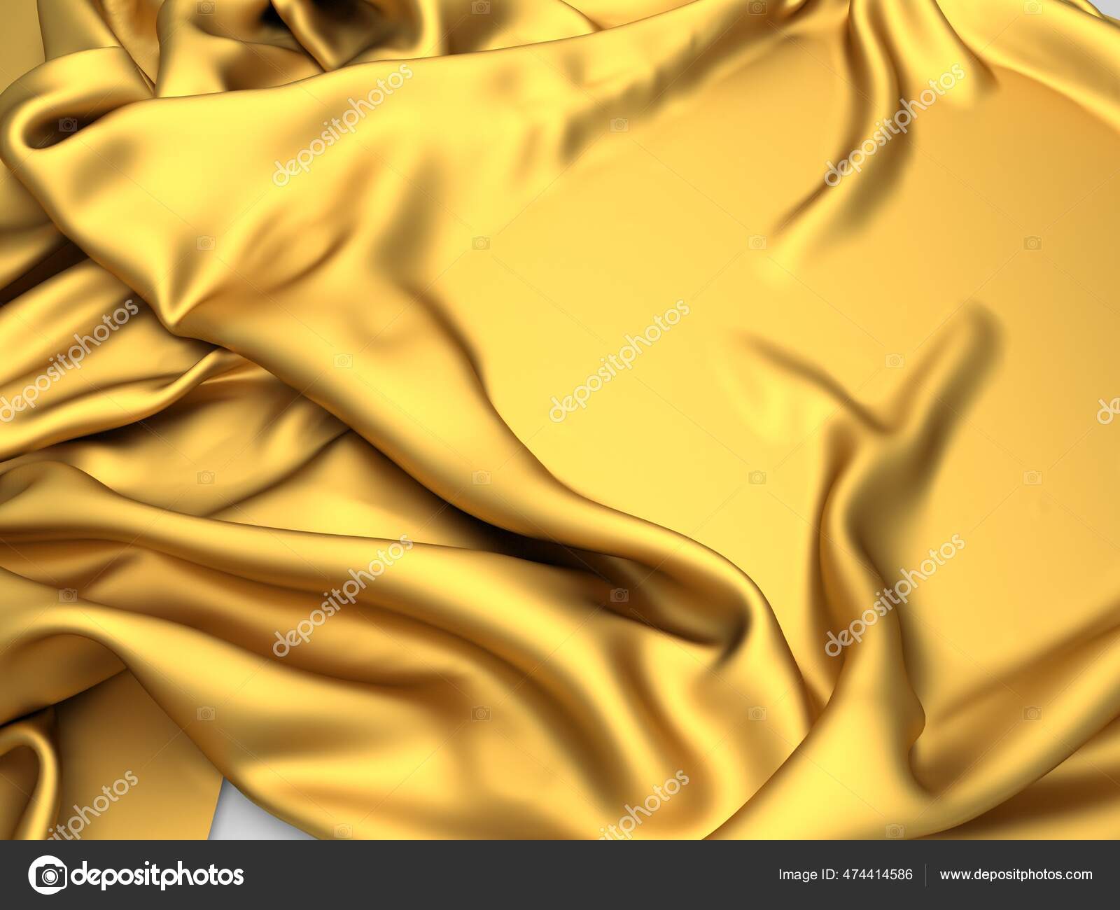 Fondo Seda Tela Dorada Textura Ondulada Satinada Amarilla Ilustración  Renderizado: fotografía de stock © VERSUSstudio #477301556