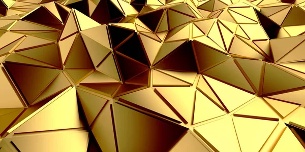 Luxo Dourado Brilhante Abstrato Fundo Render — Fotografia de Stock