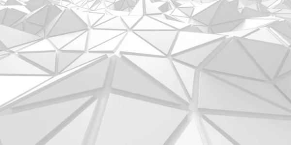 White Geometric Poligon Abstract Background Inglés Renderizado —  Fotos de Stock