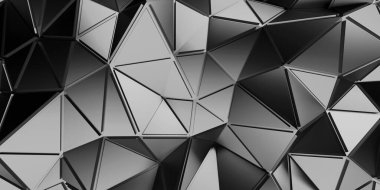 Krom Metalik Parlak Fütürist Arkaplan. 3d Hazırlama