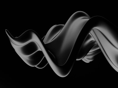 Metalik, soyut, dalgalı sıvı arka plan. 3d resimleme