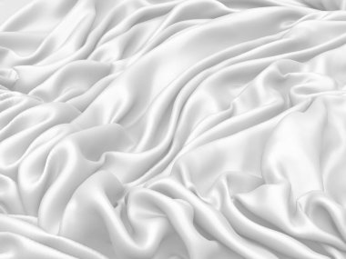 Beyaz kumaş dokusu arka planı. Lüks kumaş arka plan. 3d resimleme