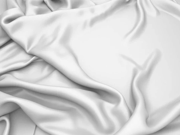 White Fabric Texture Background Luxury Cloth Background Render Illustration — Stock Photo, Image