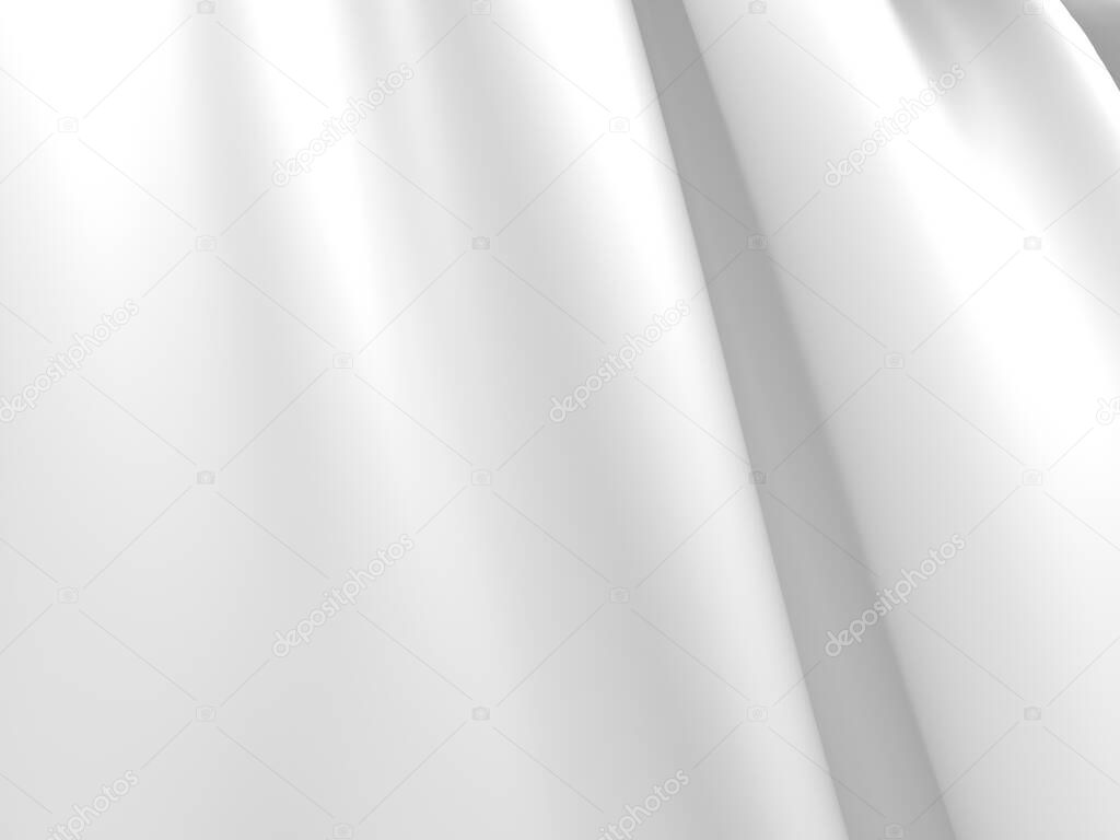 White fabric texture background. Luxury cloth background. 3d render illustration
