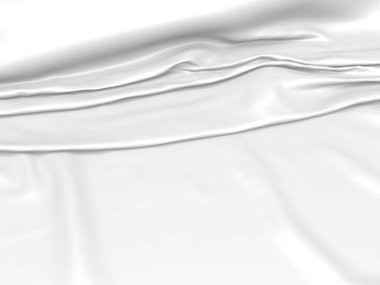 Soyut beyaz kumaş dokusu arkaplanı. 3d resimleme