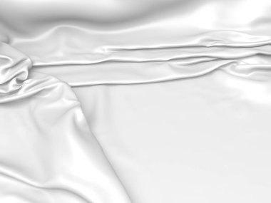Soyut beyaz kumaş dokusu arkaplanı. 3d resimleme