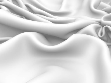 Soyut beyaz kumaş dokusu arkaplanı. 3d resimleme