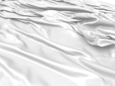 Soyut beyaz kumaş dokusu arkaplanı. 3d resimleme