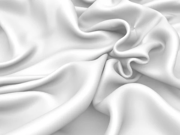 Abstrato Fundo Textura Tecido Branco Renderizar Ilustração — Fotografia de Stock