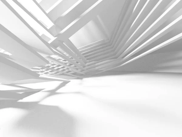 Fundo Moderno Branco Conceito Construção Abstrato Render — Fotografia de Stock