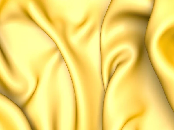 Золотой Шелк Элегантный Фон Текстура Ткани Трехмерная Иллюстрация — стоковое фото
