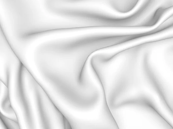 Abstraktní Bílé Tkaniny Textury Pozadí Vykreslení Ilustrace — Stock fotografie