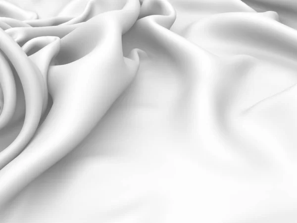 Fondo Textura Tela Blanca Abstracta Ilustración Renderizado —  Fotos de Stock