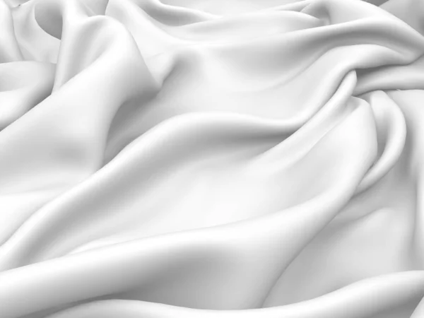 要旨白い生地の質感の背景 3Dレンダリング図 — ストック写真