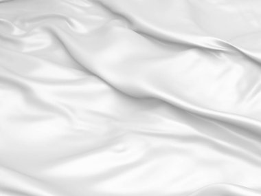Beyaz kumaş dokusu arka planı. Lüks kumaş arka plan. 3d resimleme