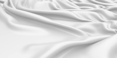 Beyaz kumaş dokusu arka planı. Lüks kumaş arka plan. 3d resimleme